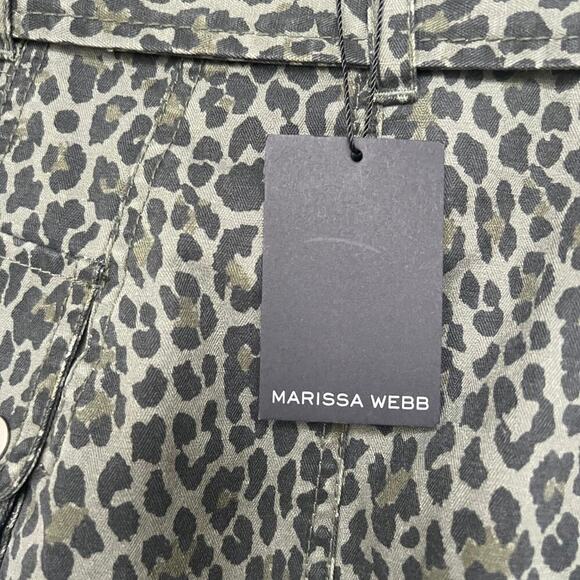 Marissa Webb Belle Print Canvas Skirt Olive Green NWT - Picture 6 of 9